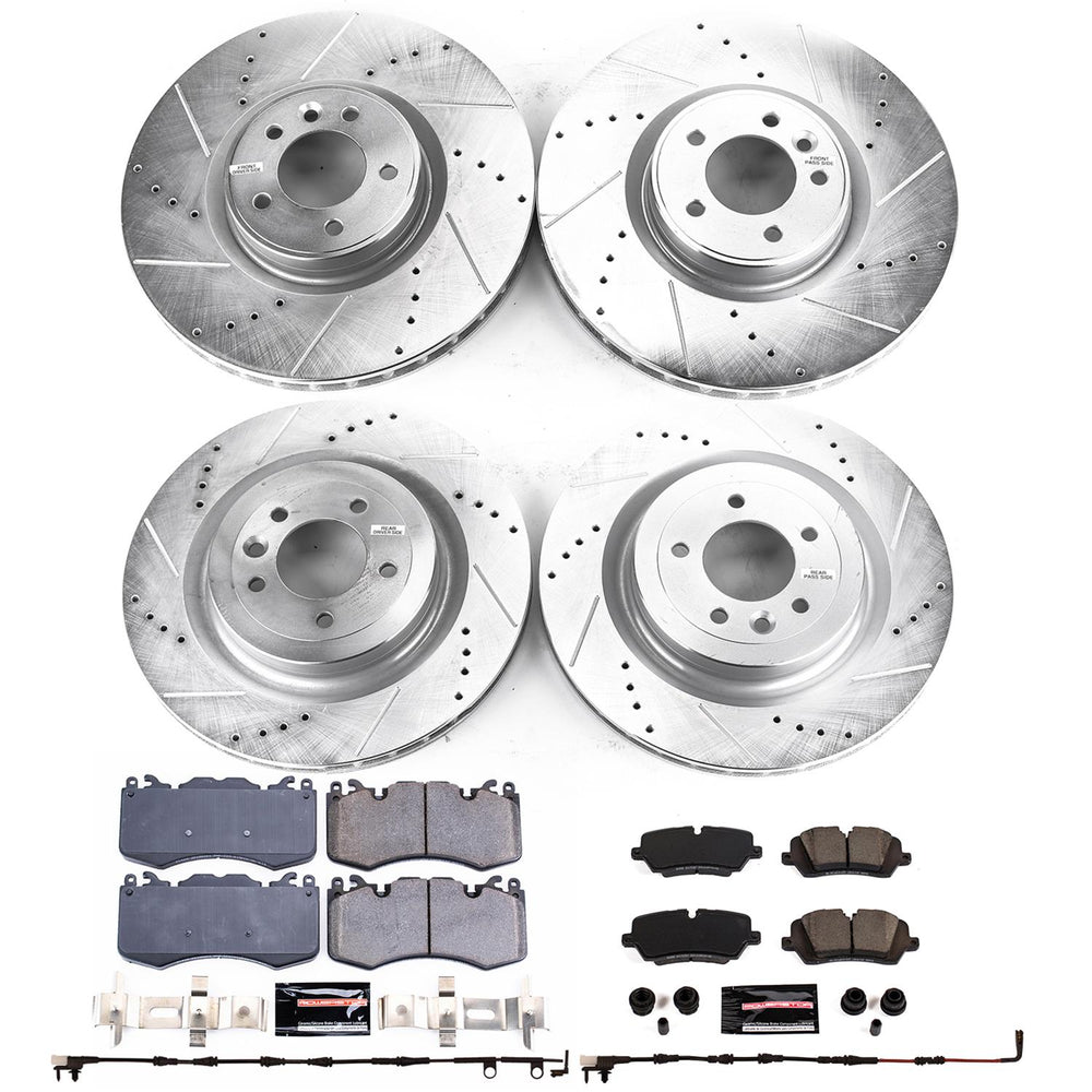 Power Stop 13-18 Land Rover Range Rover Front & Rear Z23 Evolution Brake Kit