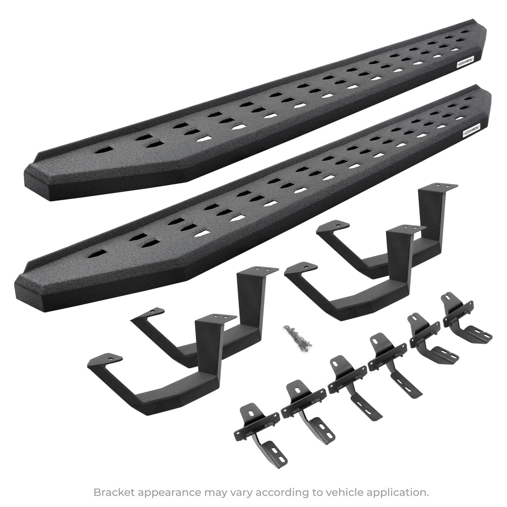 19C SILVERADO/SIERRA 1500/2500HD/3500HD RB20 RUNNING BOARDS W/MTING BRKETS BEDL