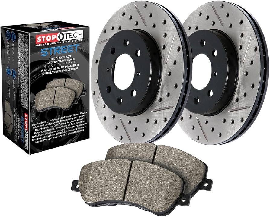 Street Axle Pack Drilled & Slotted, Front