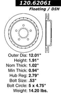 StopTech Power Slot 97-10 Chevrolet Corvette Rear Left Drilled Rotors
