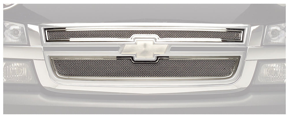 Liquid Mesh Grill: 2005-2006 Chevrolet Pick Up Full Size Silverado HD 2006 2005-2006 Chevrolet Pick Up Full Size Silverado; Liquid Mesh; Chrome