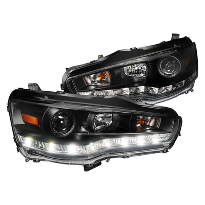 PROJECTOR HEADLIGHT BLACK HOUSING R