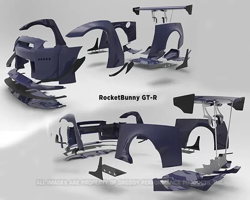 Greddy ROCKET BUNNY R35 V2 SIDE CANARDS (CF)
