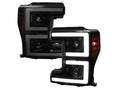 LED PROJECTOR HEADLIGHTS WITH SEQUENTIAL TURN SIGNAL - SMOKED LENS WITH GLOSSY BLACK HOUSING