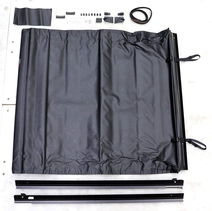 Black Roll Up Truck Bed Cover Toyota Tacoma 2005 - 2015 Tacoma Double Cab 5 Bed