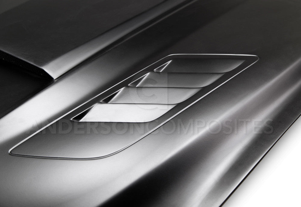 Seibon Ram Air Fiberglass hood for 2015-2017 Ford Mustang