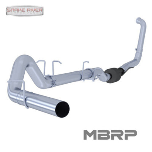 ~(95 lbs. 47X16X15)~ 2003-2007 F-250 350 6.0L EC CC T409 Stainless Steel 5 Turbo Back Single Side Exit - No Muffler