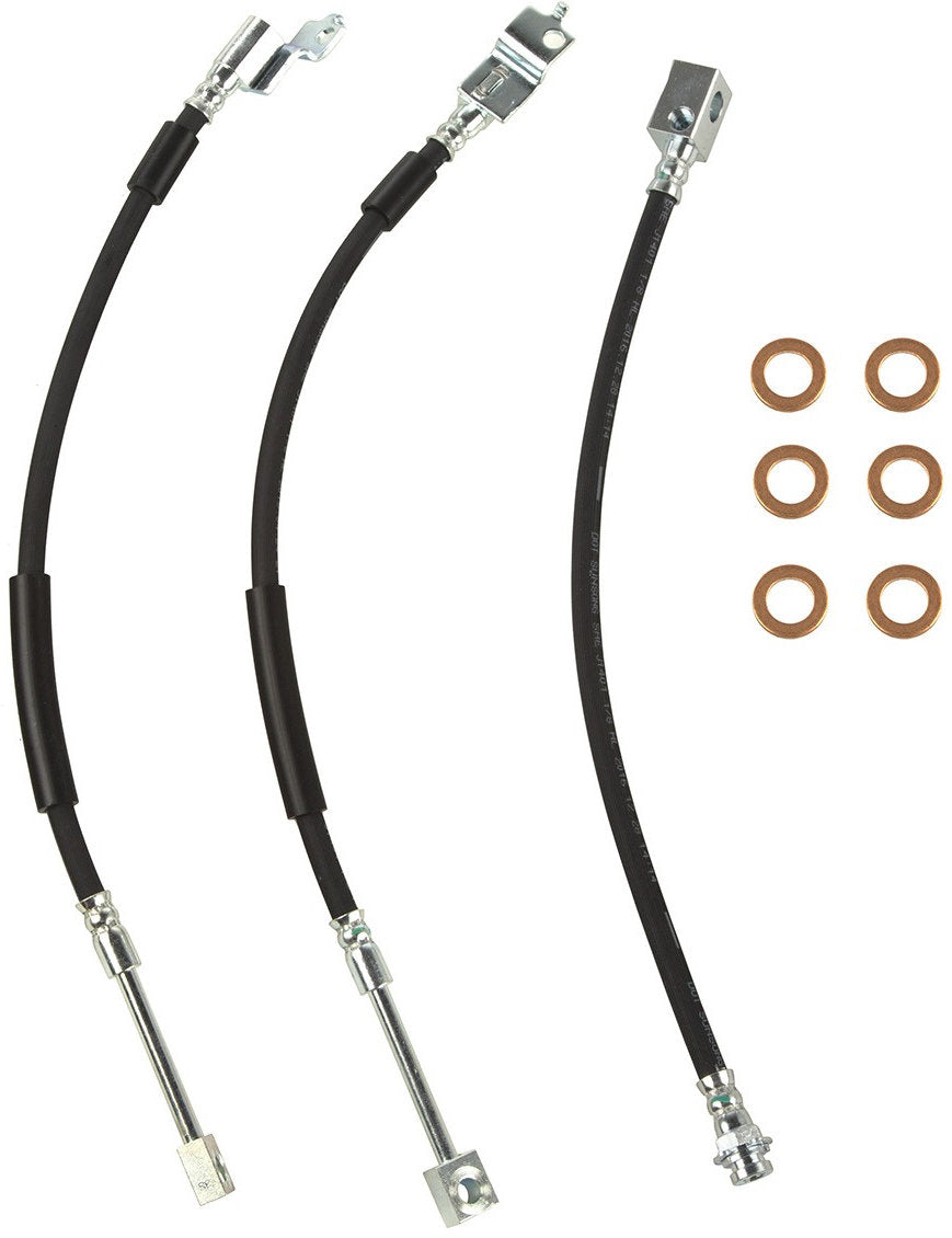 ~(1 lbs. 21X6X1)~ Brake Hose Kit 87-89 Jeep Wrangler YJ
