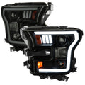 LED PROJECTOR HEADLIGHTS - LIGHT SMOKE LENS AND GLOSSY BLACK HOUSING