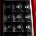 LED TAIL LIGHTS FULL BLACK HOUSING CLEAR LENS