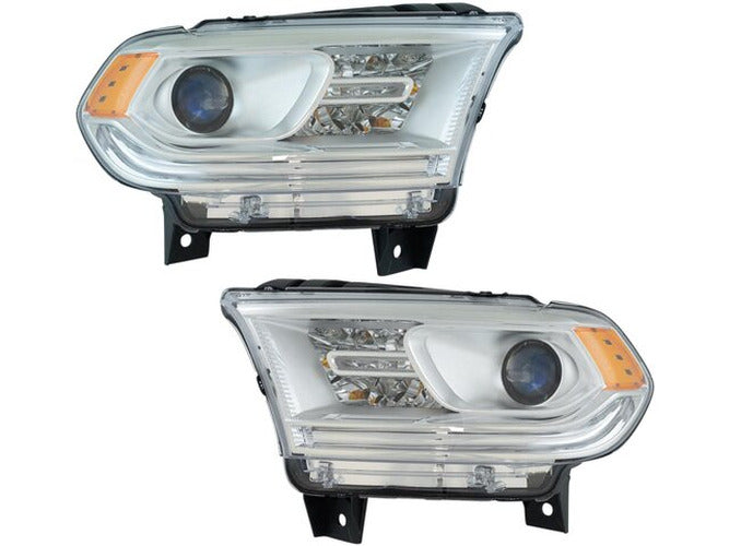 CAPA DG DURNGO 1620 HEADLIGHT ASSY HALOGEN W/LED DRL CHROME TRIM LH