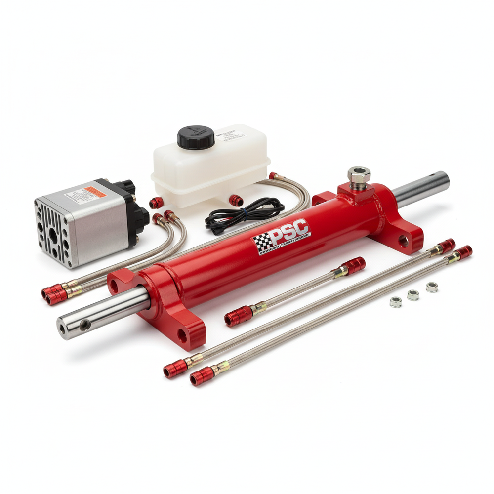 PSC Cylinder Assist EHPS Steering Kit for 18-2024 Jeep Wrangler 392 with 6.75 Axle Stroke and No Tie Rod Clamp