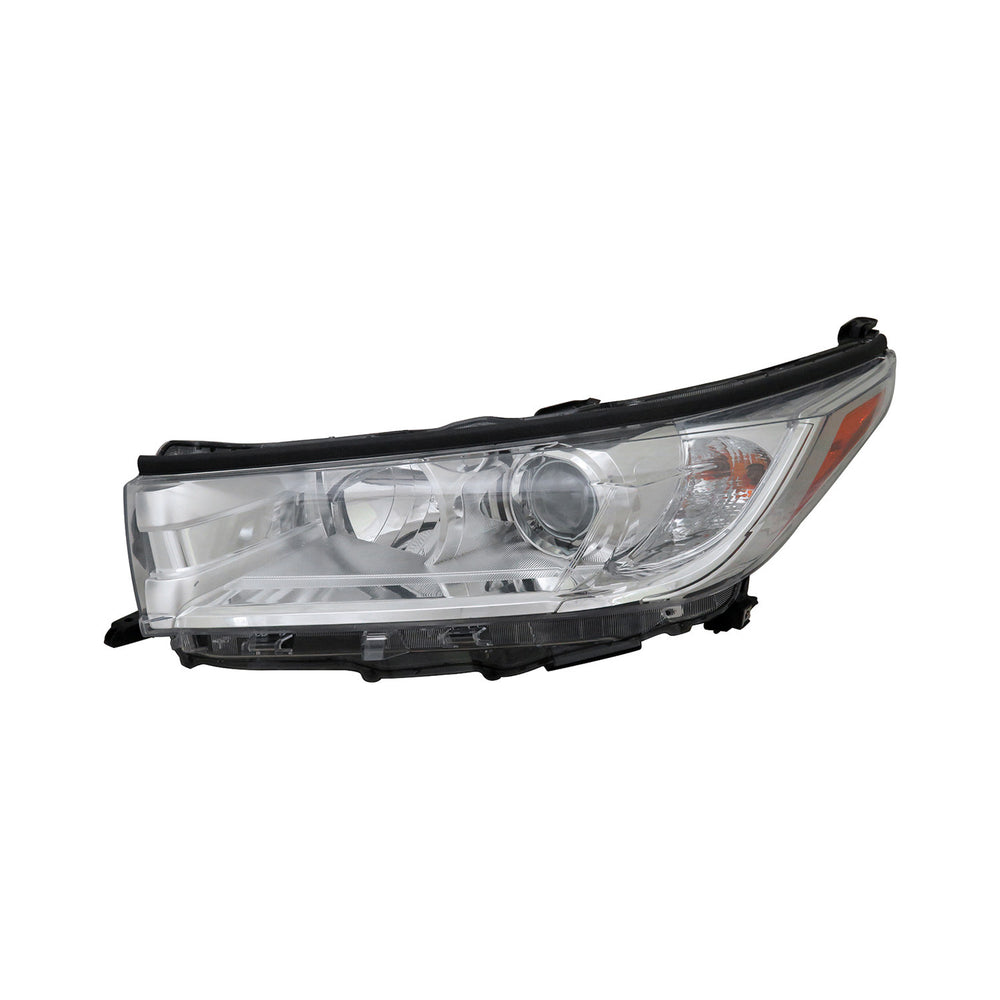 CAPA TY HILANDR 1719 HEADLIGHT ASSY LE/LE PLUS/XLE W/O LED DRL W/SMOKED CHROME ACCENT CHROME