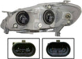 RH HEADLIGHT ASSY; CHROME TY COROLLA CE/LE MDL 0304