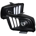 LIGHT BAR PROJECTOR HEADLIGHTS- BLACK HOUSING CLEAR LENS