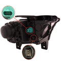CAPA DG DURNGO 1618 HEADLIGHT ASSY HALOGEN W/LED DRL BLACK TRIM LH
