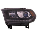 CAPA DG DURNGO 1618 HEADLIGHT ASSY HALOGEN W/LED DRL BLACK TRIM LH