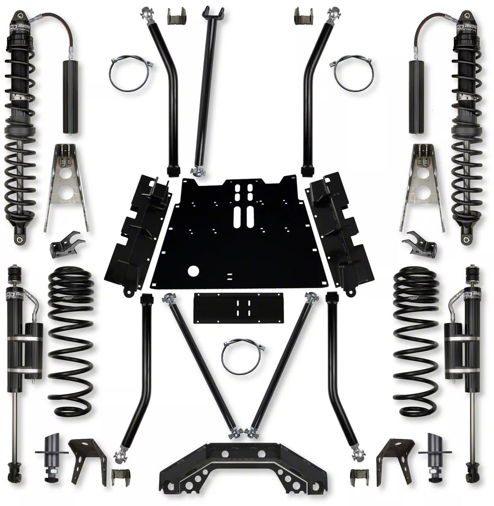 0406 WRANGLER UNLTD LJ FRT/RR 3.5IN X FACTOR X2 FLAT BELLY COIL OVER LONG ARM W/4IN STRETCH