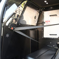 21C TAHOE POLICE PURSUIT VEHICLE DEFENDER MODULAR FRNT PARTITION COMPLETE BLACK
