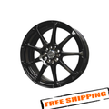 Enkei EDR9 17x7 4x100/108 38mm Offset 72.6 Bore Diameter Black Wheel
