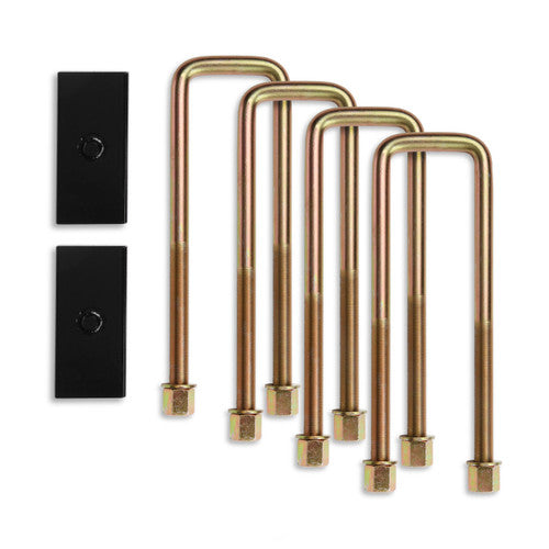 ~(22 lbs. 21X8X8)~ Cognito 1.0 Inch Block 13.0 Inch U Bolt Kit Steel Straight 01-10 GM 3500 3500HD
