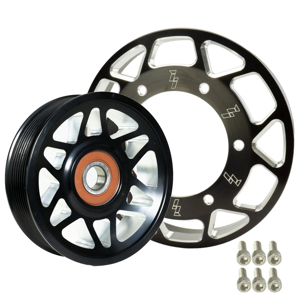 Common Rail Cummins Billet Pulley Kit (2003-12) Black Anodized