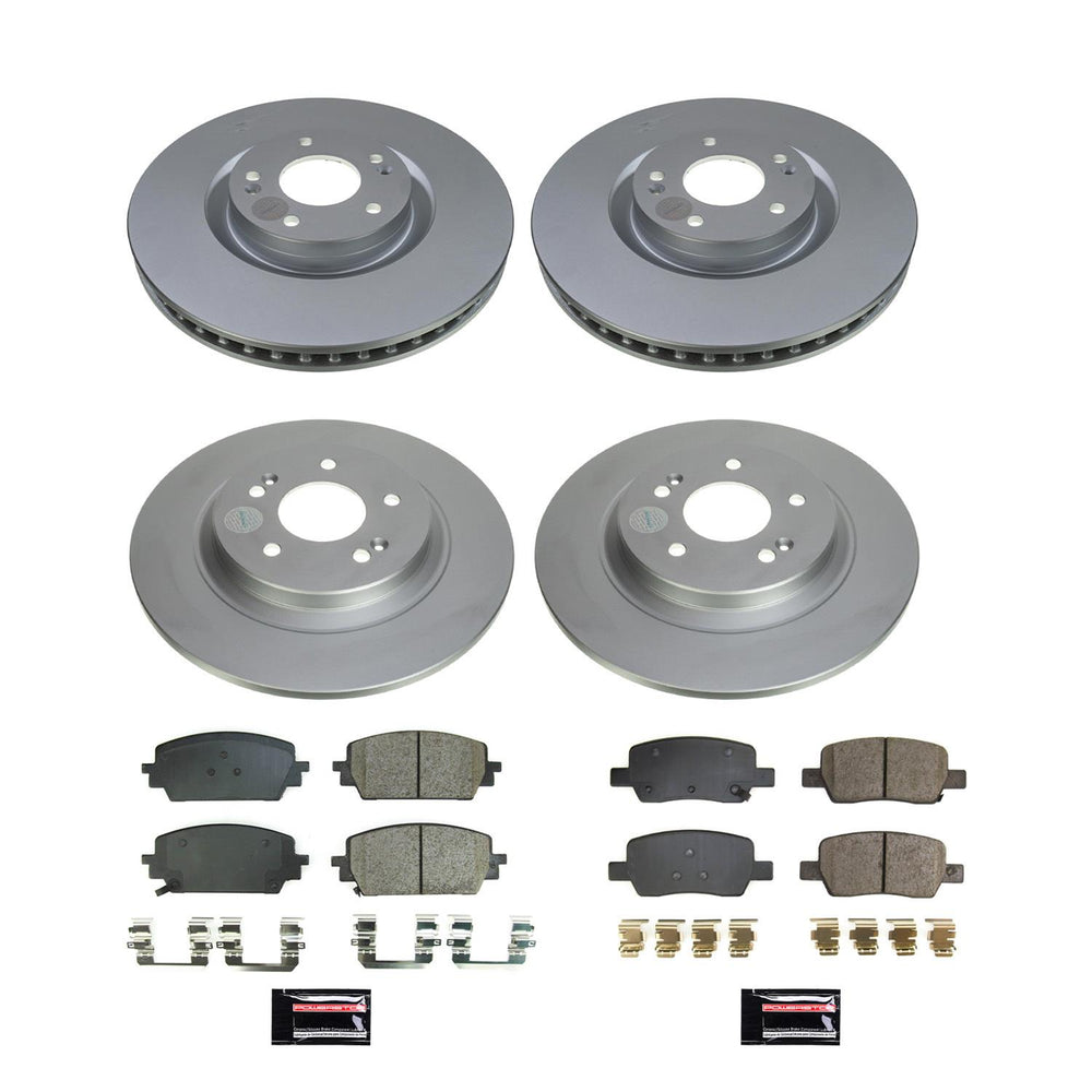 Power Stop 2021 Kia Sorento Front & Rear Z17 Coated Brake Kit