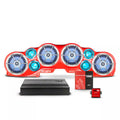 1823 WRANGLER JL/GLADIATOR JT OVERHEAD PACKAGE RED SOUND BAR W/WHITE SPEAKERS
