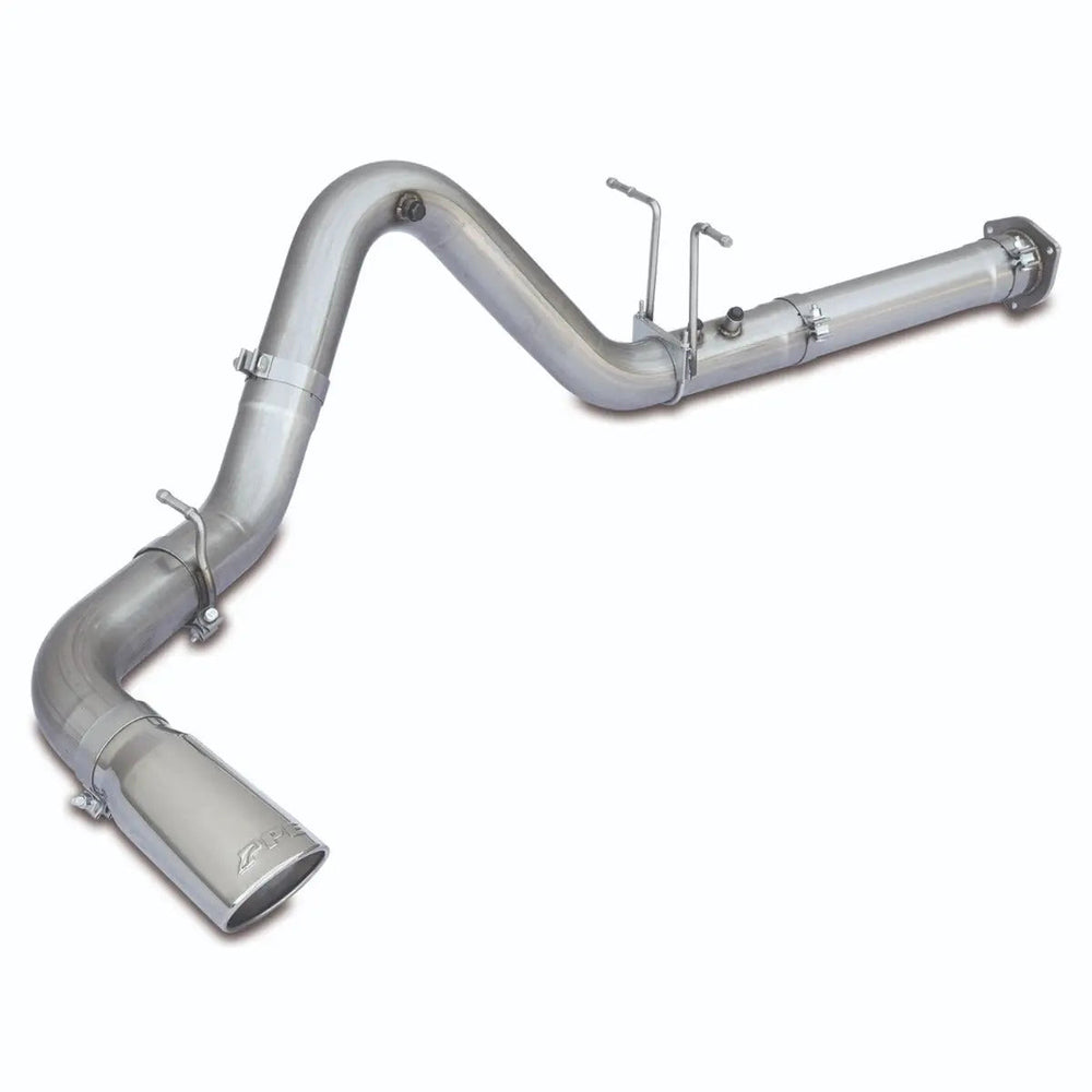 304 stainless steel 4 inch high-flow Cat-Back exhaust system with a single polished tip - 2007.5-2019 GM 6.6L Duramax
