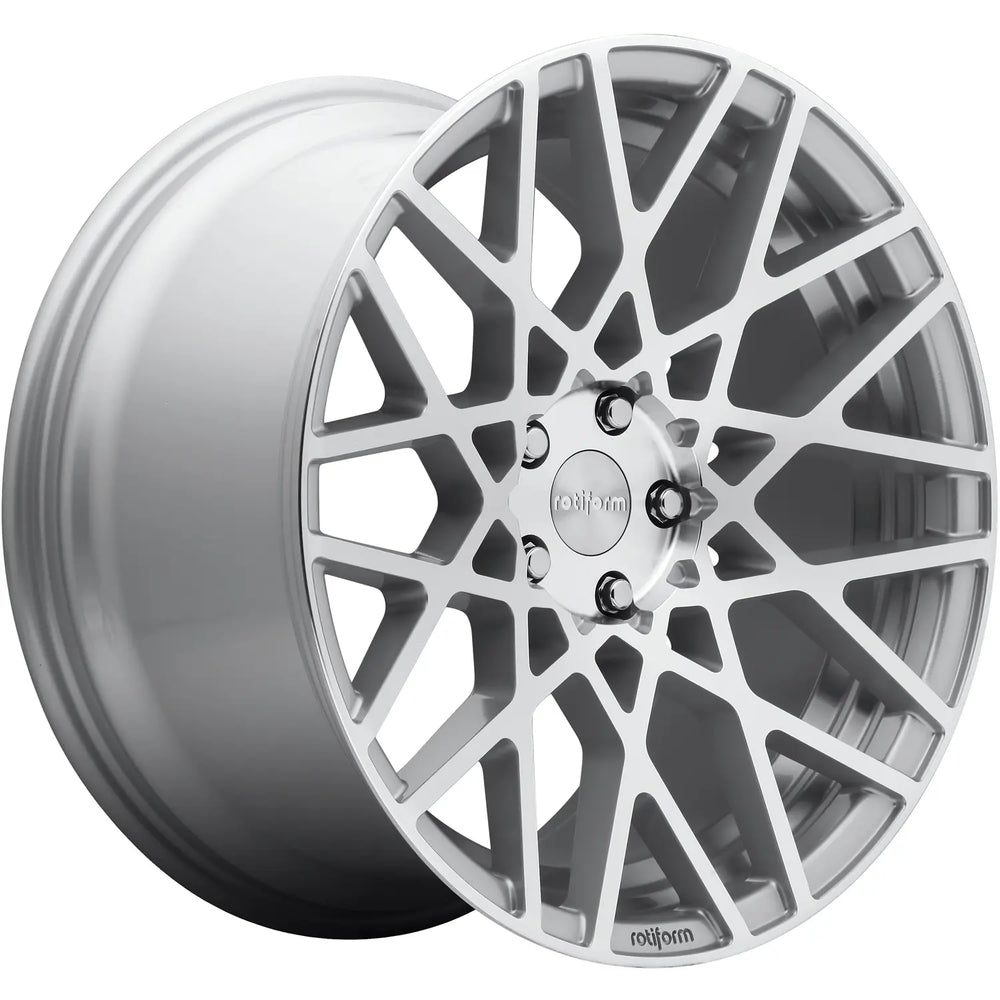 BLQ 19x8.5 +35 5-112 Silver w/Machined Spoke