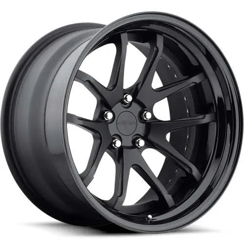 RSE 18x9 +34 5x112 Matte Black with Gloss Black Step Lip