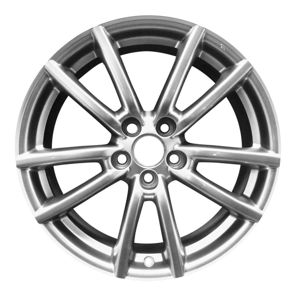 17x7 10-Spoke Silver Powder Coat Aluminum Wheel