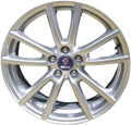 17x7 10-Spoke Silver Powder Coat Aluminum Wheel