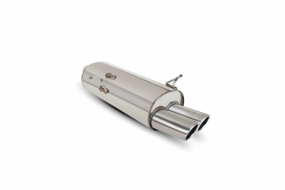 Stainless Steel Rear Silencer Exhaust System w/ Twin Monaco Tailpipes
