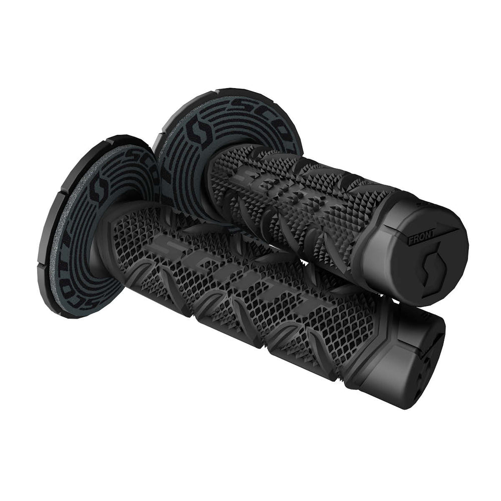 Half-Waffle Grips with Shock-Absorbing Palm Insert