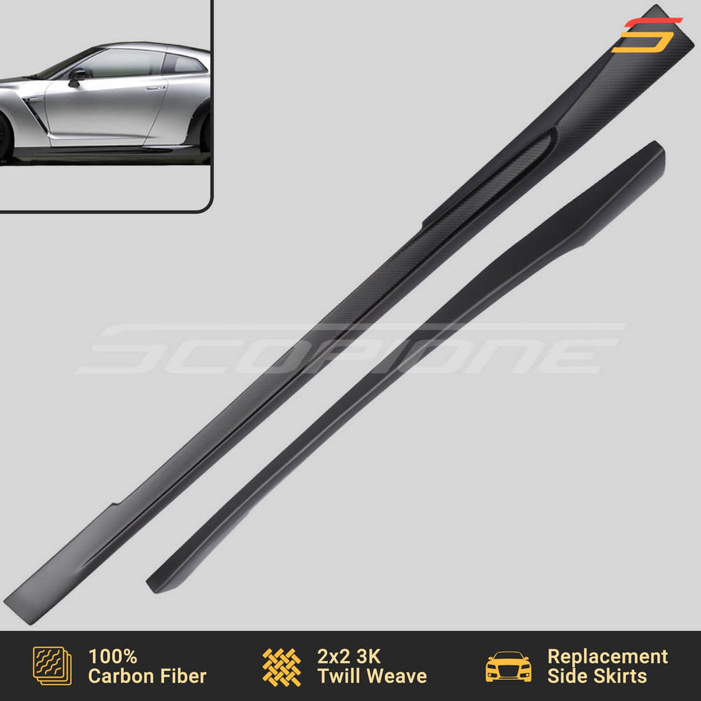 Carbon Fiber V Side Skirts Panels