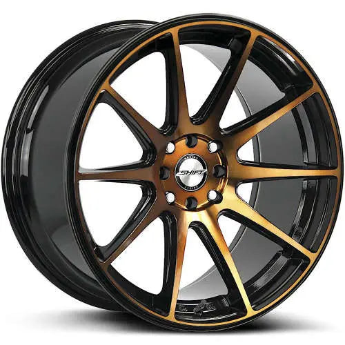 FF037 18x9 +30 73.10mm Hub Bore Gloss Black/Bronze Machined