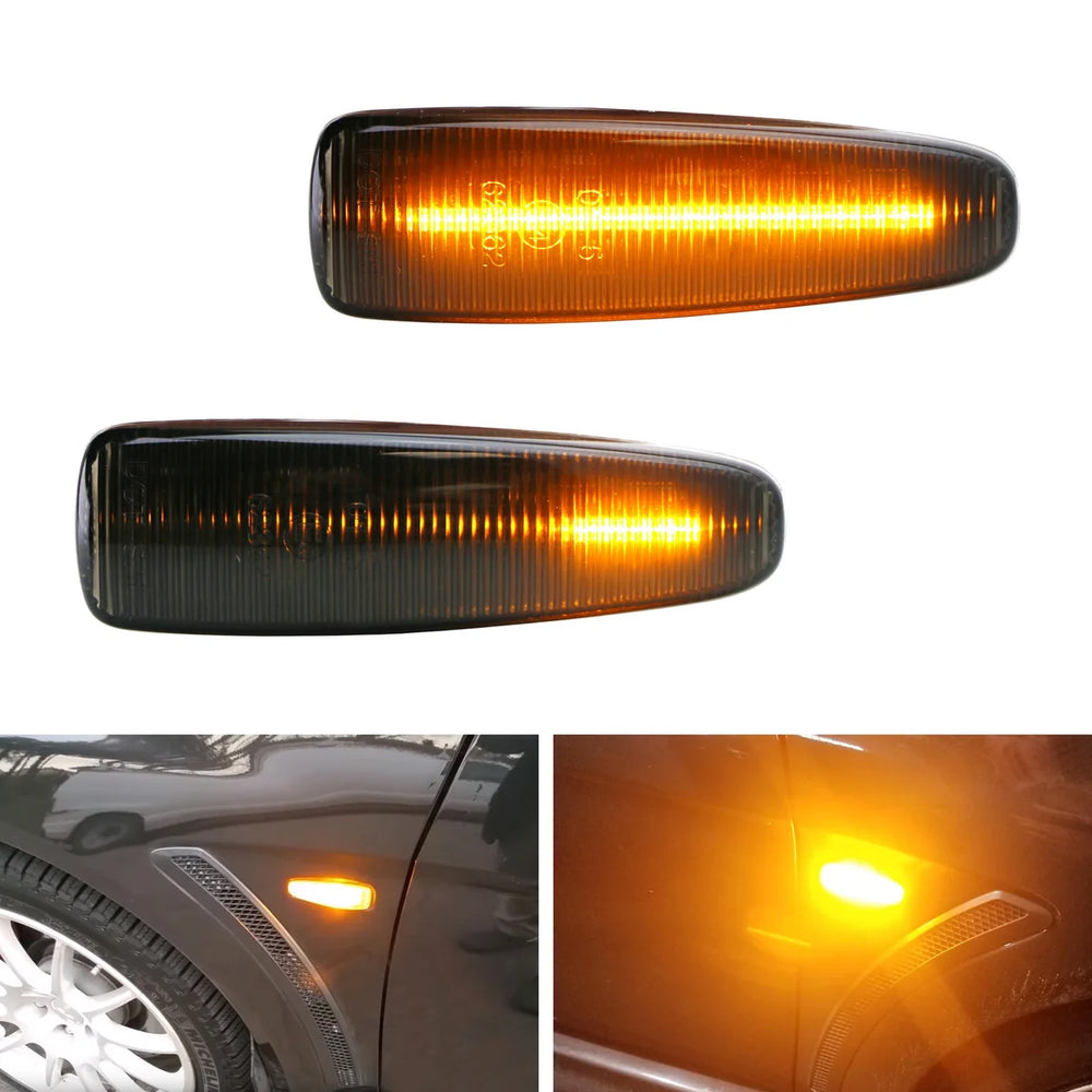 Front Side Marker Lights with Amber LED Turn Signal