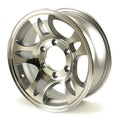 T03 15-Inch Machined Silver Aluminum Trailer Wheel
