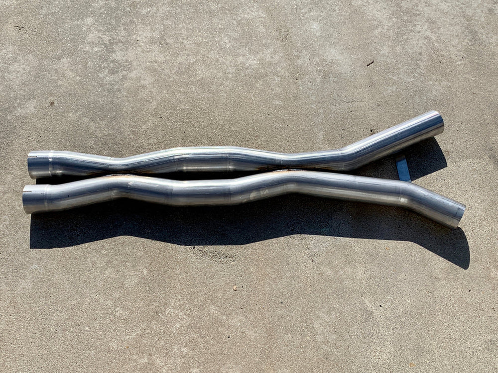DOUBLE X Resonator Delete X-Pipe 3-Inch Stainless Steel
