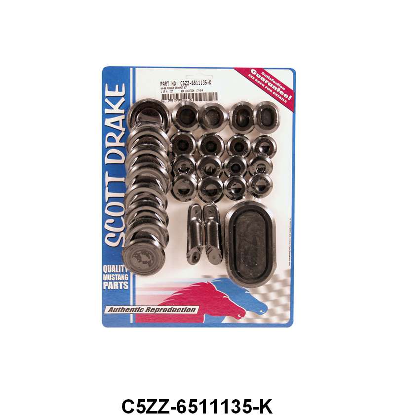 30-Piece Rubber Body Grommet Kit