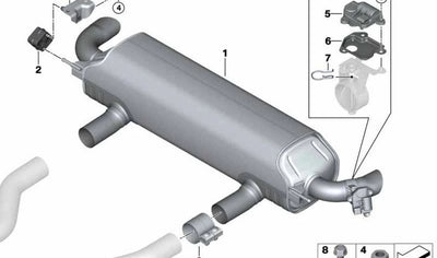 Rear Muffler with Exhaust Flap