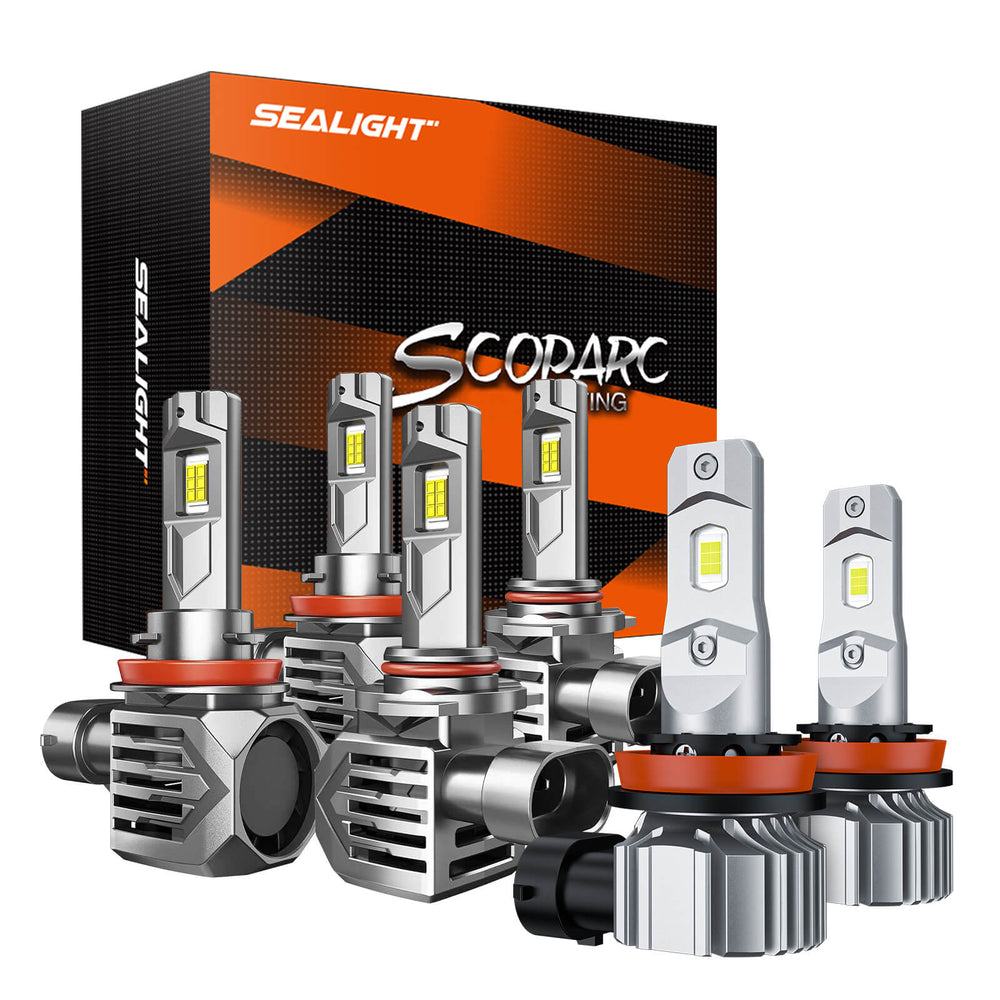 S7S 9005/H11 LED Headlight & XF3 H11/H8/H16 LED Fog Light Combo