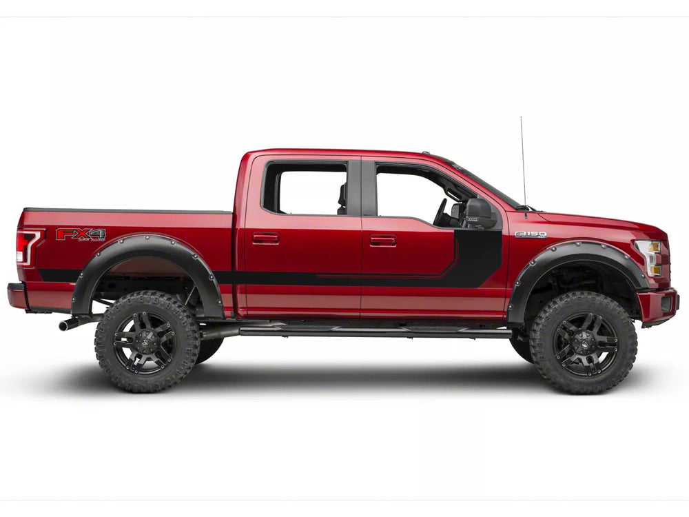 Side Graphics Matte Black Vinyl Decals