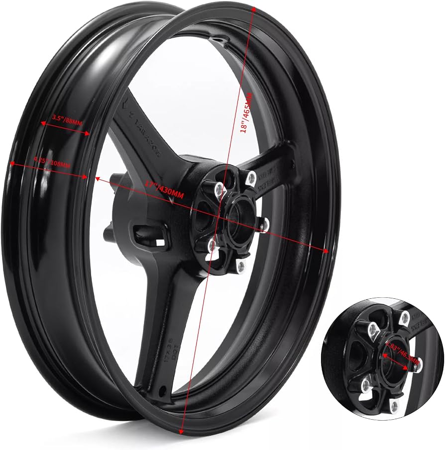 17 x 3.5 Inch Front Wheel Rim