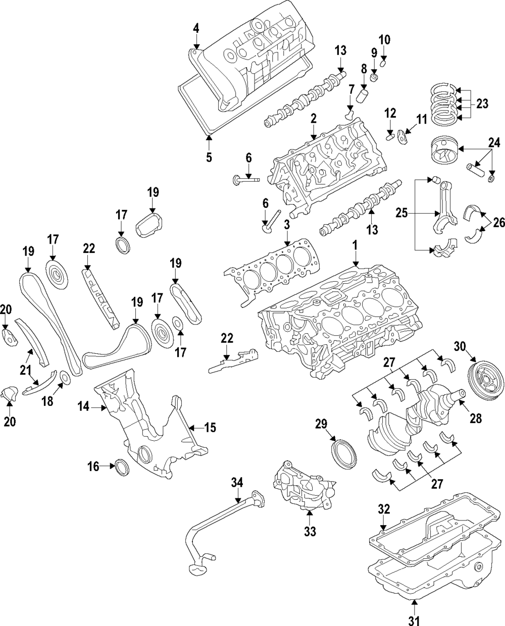 5.8L DOHC Supercharged Aluminum Cylinder Block