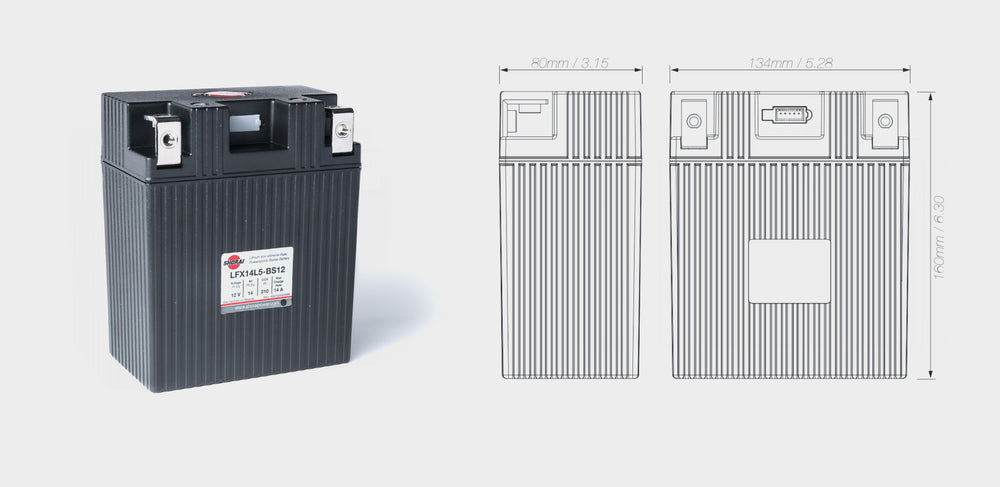 12V Lithium Ferro Phosphate Motorcycle Battery