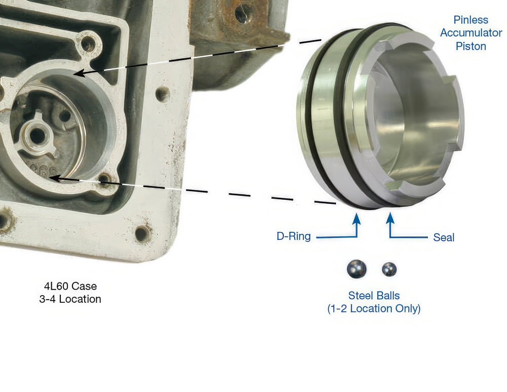 Pinless Accumulator Piston Kit for GM 4L60E