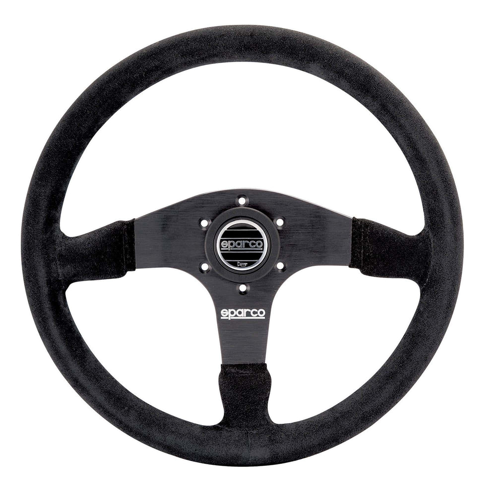 13.75" Suede Steering Wheel w/ Red Stripe