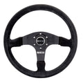 13.75" Suede Steering Wheel w/ Red Stripe